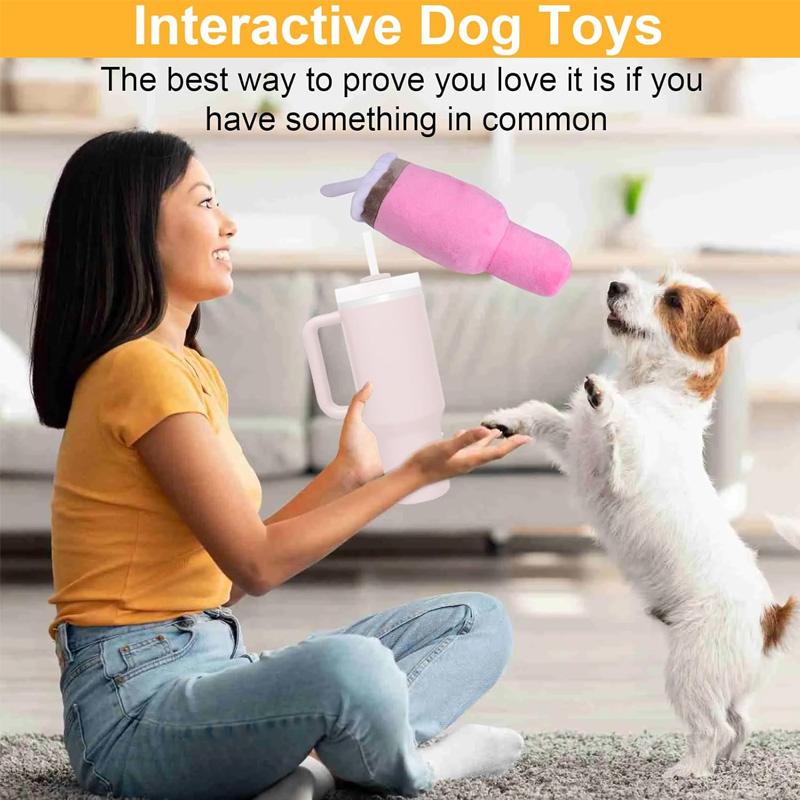 

Cute Pink Squeaky Dog Cup Toy - Safety Design Chew Toy for Small/Medium/Large Dogs Exercise & Birthday Accompany United States