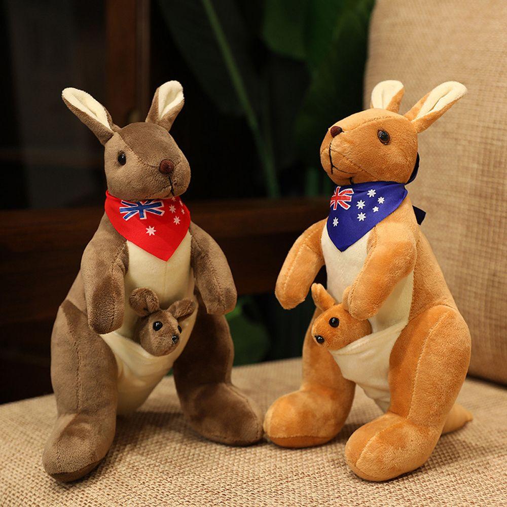 Toy Mom Baby Kids Home Decor Stuffed Animal Doll Stuffed Toy Kangaroo Plush Toy Parent-Child Toys