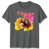 Custom Photo Personalised I Love You Couple Unisex Tshirt Valentines Gift
