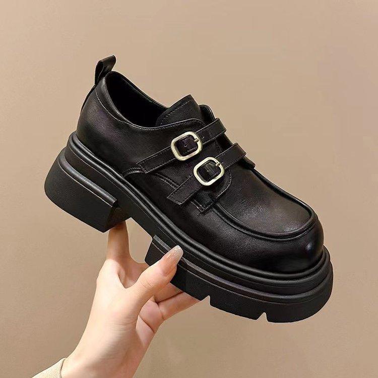 Small leather shoes women's autumn new comfortable and versatile platform shoes