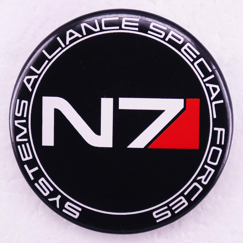 Mass Effect N7 Tinplate Badge Pin Brooch
