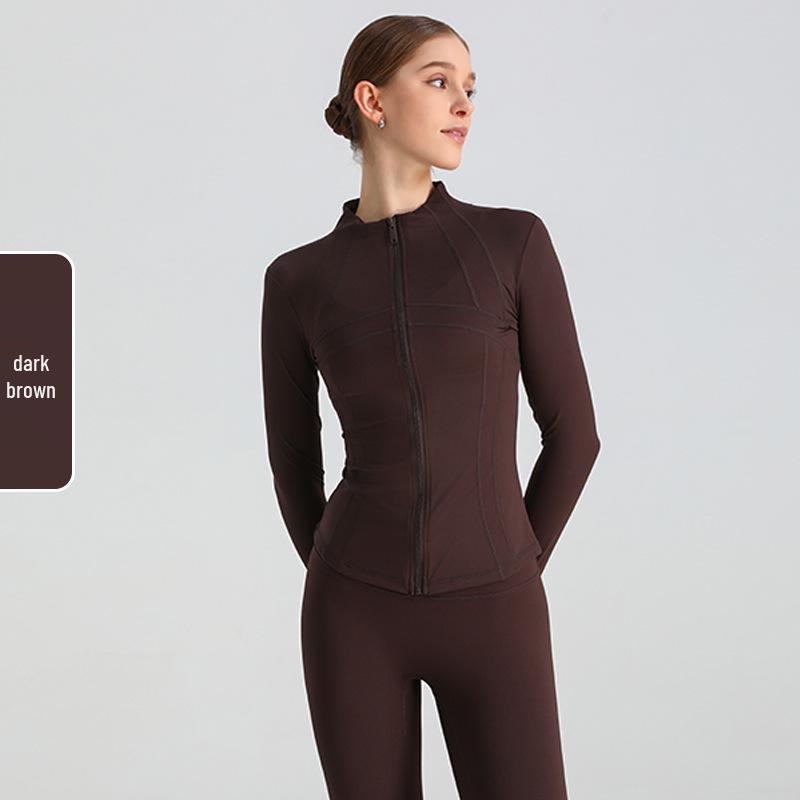 Женский Осенне-Зимний Утягивающий Топ для Йоги с Отверстиями для Больших Пальцев - Спортивная Куртка с Длинным Рукавом для Фитнеса на Открытом Воздухе S 1540₽