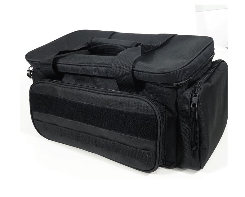 Sac de rangement d'outils tactique noir amélioré avec couvercle de support, fond épais, antidérapant, résistant à l'usure.