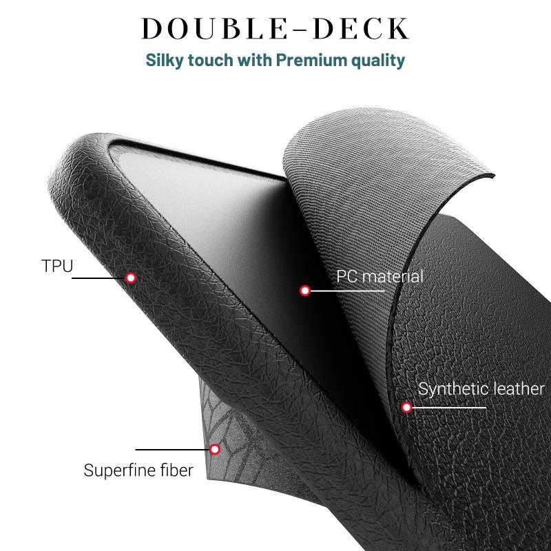 Leather-Style MacBook Air Pro Case With Built-in Stand Shockproof Protection Cover 13 14 15 Inch