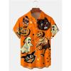 Unisex 26 Fashionable Halloween Shirts for Men and Women in Cute Style  Party and Festival Tops  Pumpkin Head Printed Short Sleeves