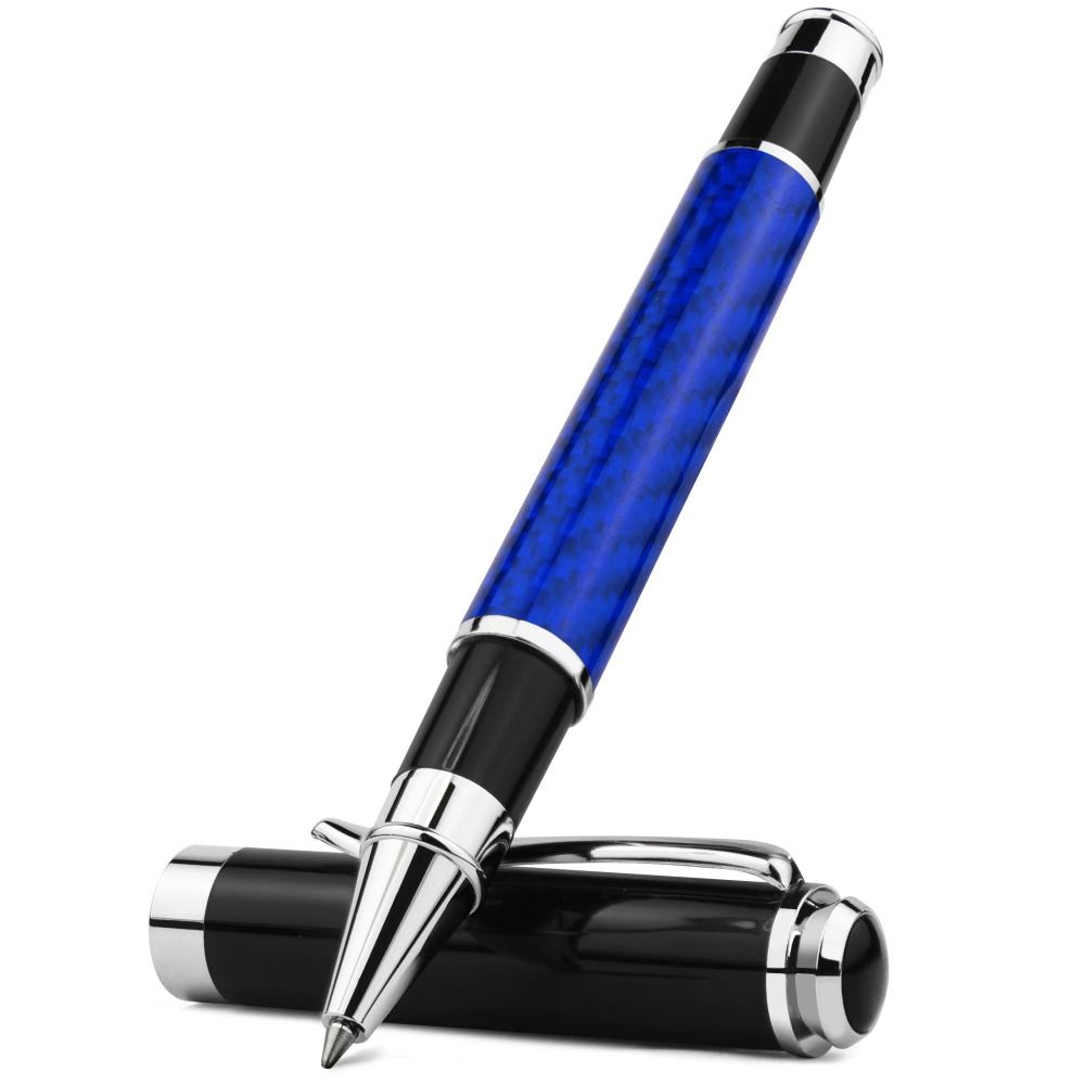 Smooth Metal Signature Pen Carbon Fiber Premium Gel Pens Elegant Fiber Signature Pen  Present