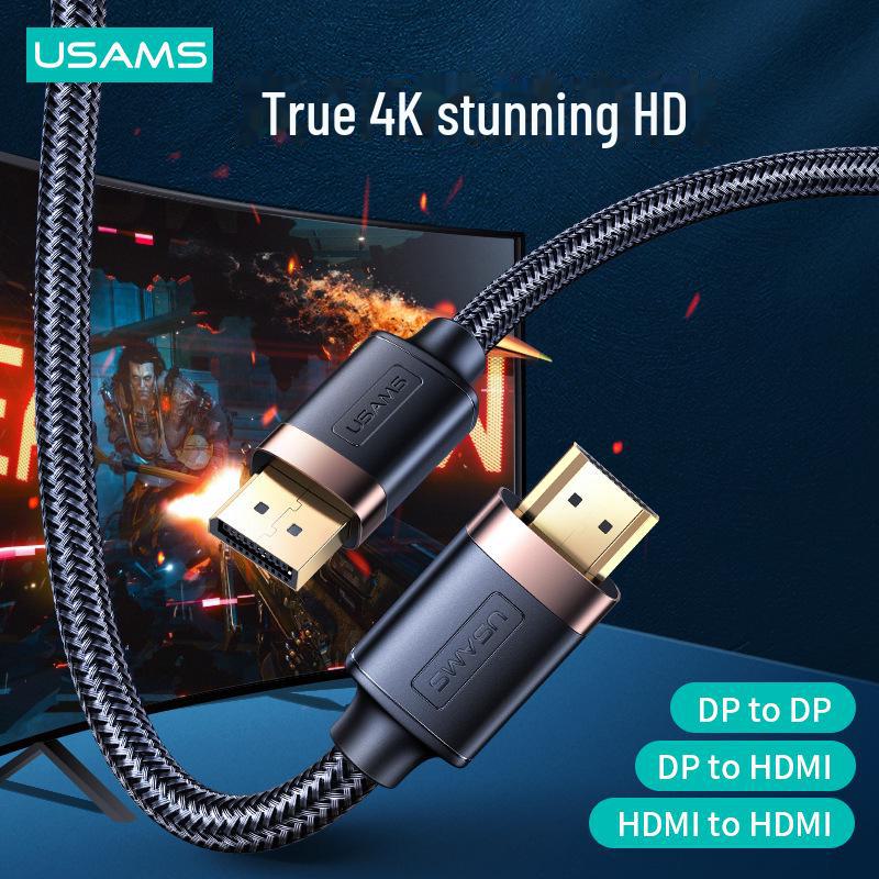 

Youshengshi 4K DP to HDMI Gold-Plated Adapter Cable for TV & Monitor 2 meters DP To DP чорний