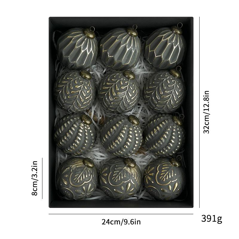 8cm Stoffbezogene Weihnachtskugeln Baumschmuck für Feiertagsdeko Heimparty Geschenk Dekorationen