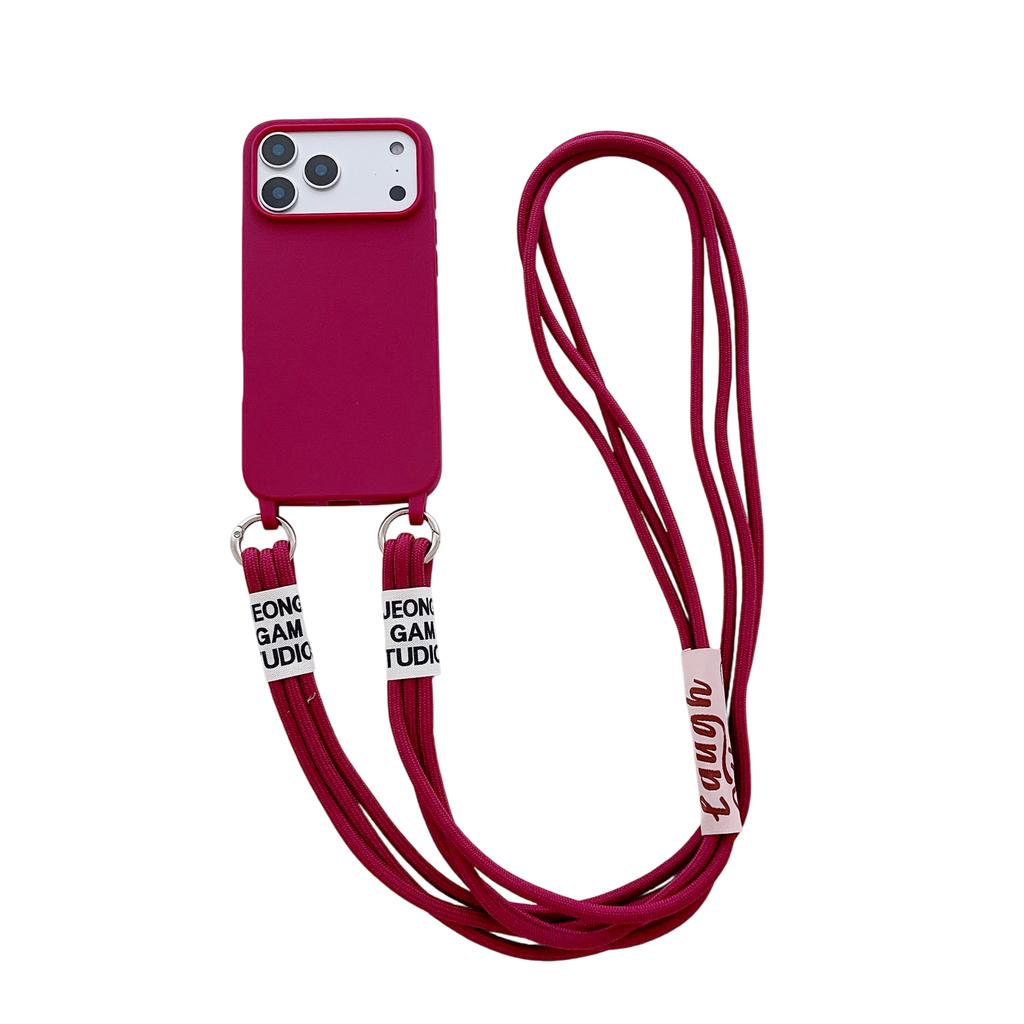 Crossbody Lanyard 2 Rope Liquid Silicone Case For iPhone 17 Air 17 16 15 14 13 12 11 Pro Max X XR Max 7 8 Plus Samsung S25 S24 23 Ultra Plus