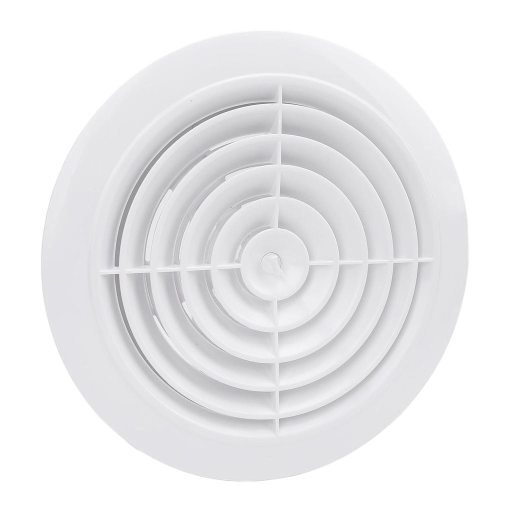 Louver Round Air Vent 200mm White ABS Adjustable Wall Air Vent Cap for Bathroom Office Kitchen