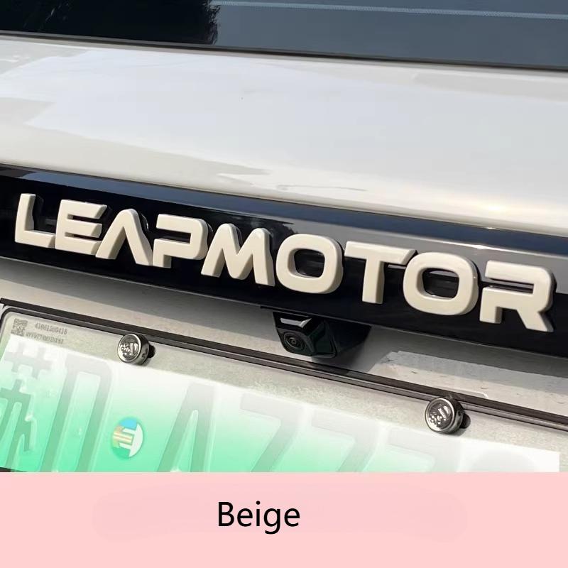 For Leapmotor T03 Trunk Letter Emblem Sticker Colorful Matte Black Car Logo Decal