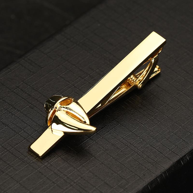 Módní pánská obchodní kravatová spona Svatební Jednoduchá Zlatá Stříbrná Vysoce kvalitní Spona na oblek