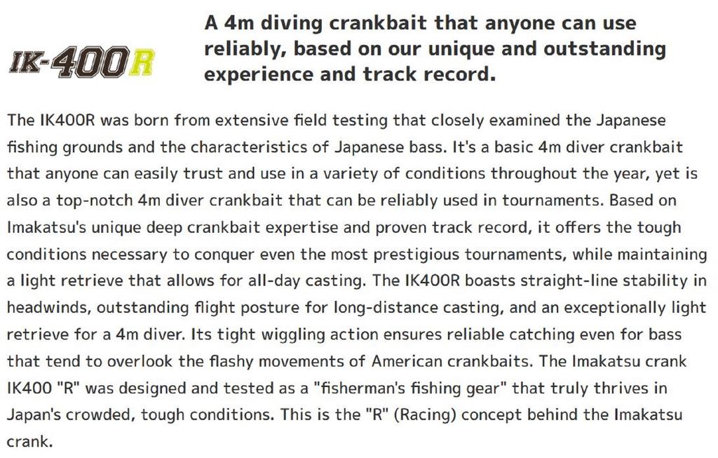 Imakatsu IK 400R Mozaic 63 Mm 18 Grams Floating Lure 995 (3947)