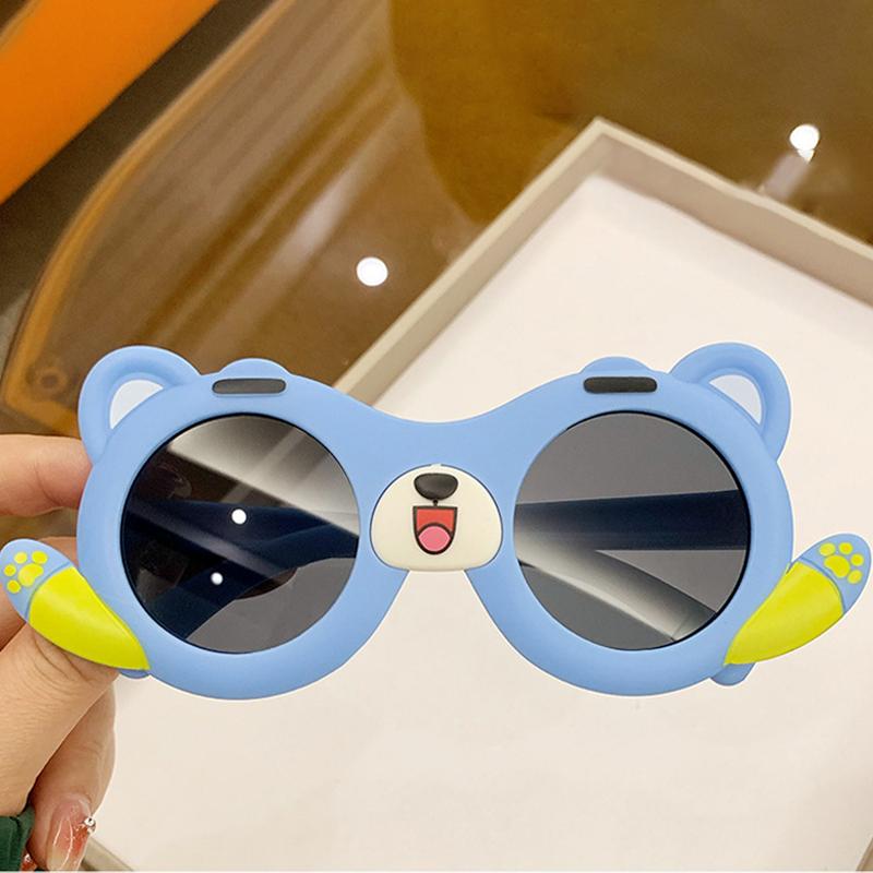 Adorable Creative Cartoon Panda Round Fashion Glasses For Boys Girls Outdoor Sports Party Vacation Travel Supply Photo Prop
