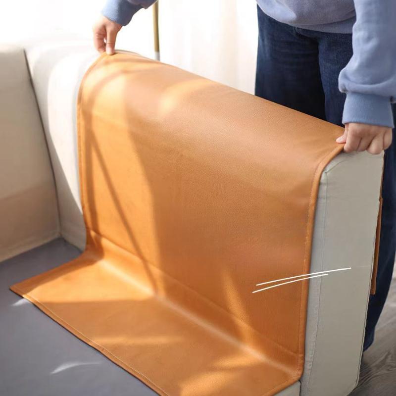 Simple Modern Solid Color Armrest Storage Bag Leather Waterproof Dustproof Sofa Armrest Cover Cloth Home Living Room Decoration