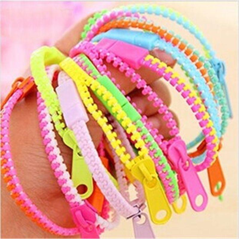 6 Pcs Creative Zipper Bracelet Toy Stress Reliever Focus Killing Fidget Toy For Kids Children Adhd Autism Hand Sensory Toys