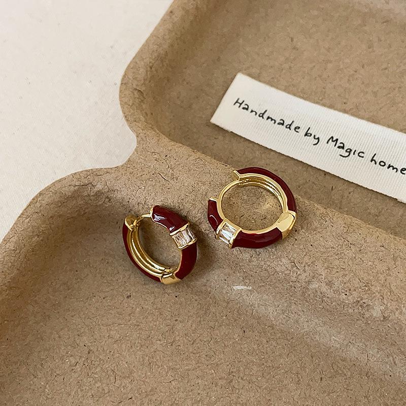Ancola Zircon Bamboo Ear Cuffs - Women's Elegant Retro Earrings