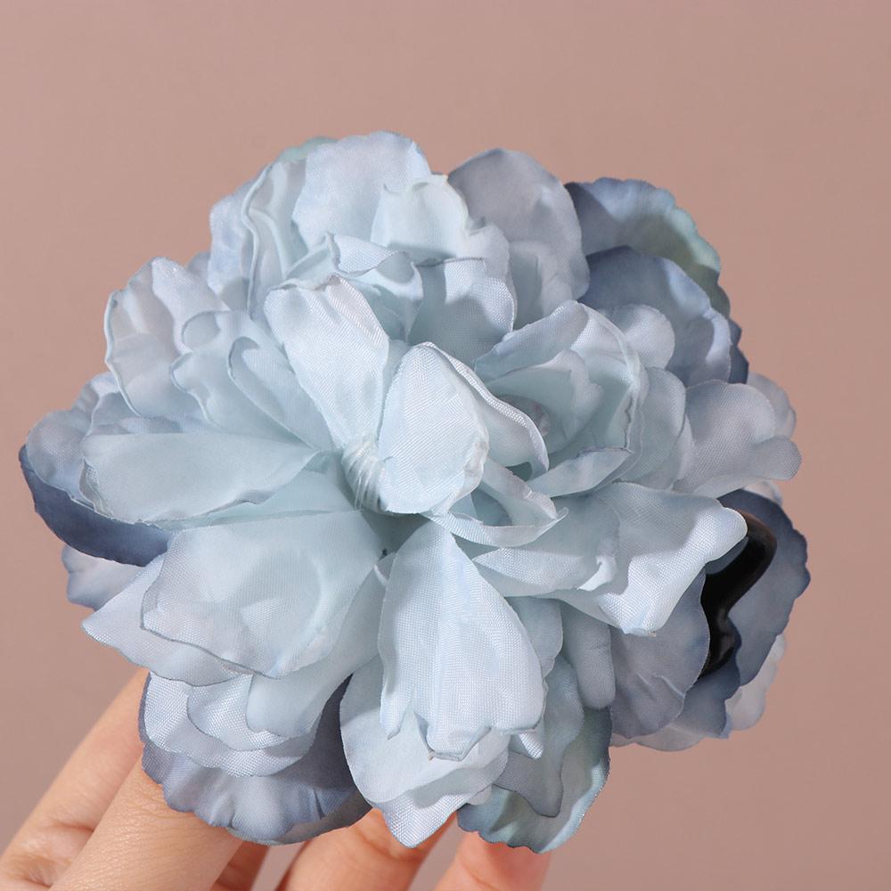 Cloth Artificial Flower Claw Clip Ponytail Clip Large Shark Clip Cute Peony Flower Hair Claw  Daily