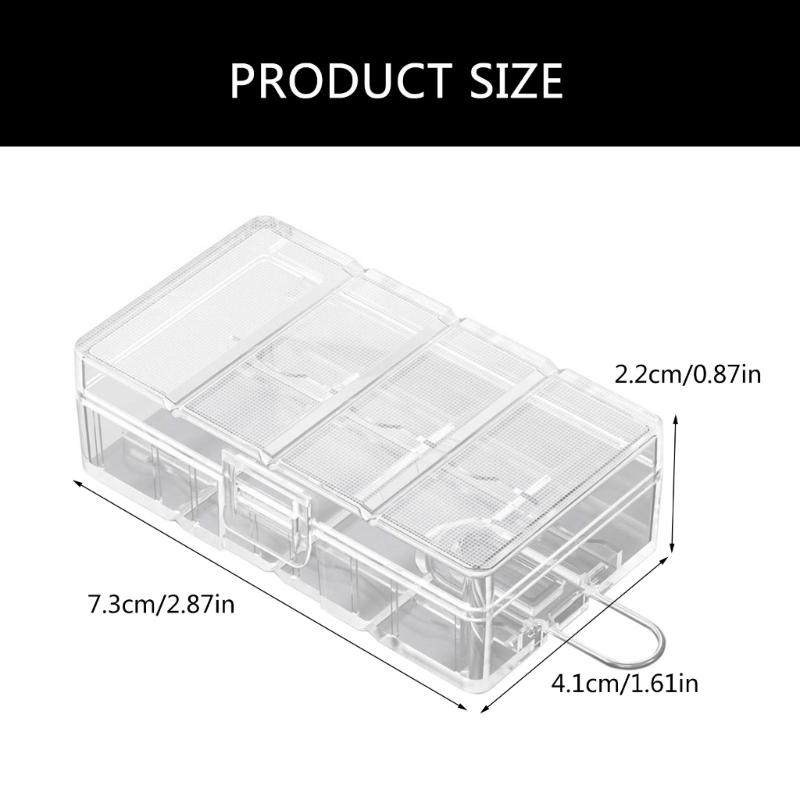 Small Battery Holder 16340/CR123/CR2 Batteries Organizers, Sealed Waterproof Holder Prevents Dust and Moisture