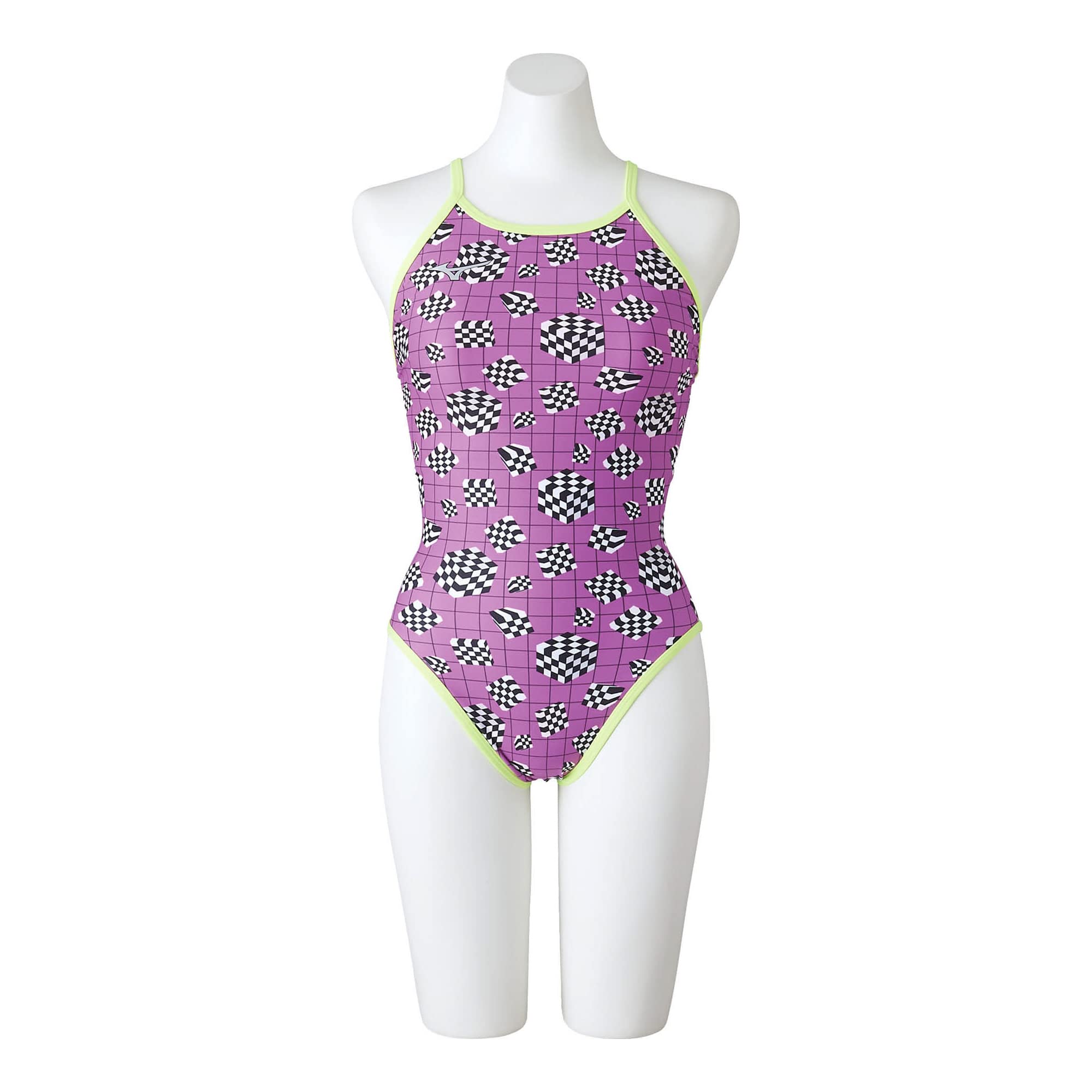 

MIZUNO EXER SUITS Medium Cut Swimsuit for Competitive Swimming and Training N2MA2766 Size L Women s [Ri Collection] 67 Purple,