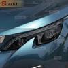 2 Pcs Car Headlight Protective Film Smoked Black Tint Wrap Vinyl Transparent TPU Sticker For Peugeot 5008 2018
