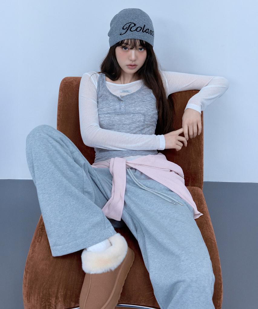 ROLAROLA Nubasic Layered Jogger Pants Gray