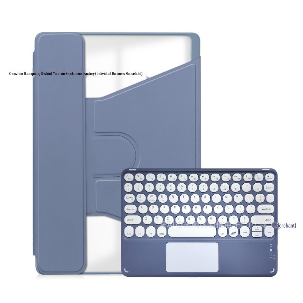 Samsung S10 Lite/S9 FE Tablet Case with 360° Rotating Magnetic Leather Cover and Wireless Bluetooth Keyboard