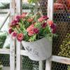 Creative Vintage Wall Mounted Iron Semicircle Flower Pot Flower Vase Hanging Baskets Flower Basket