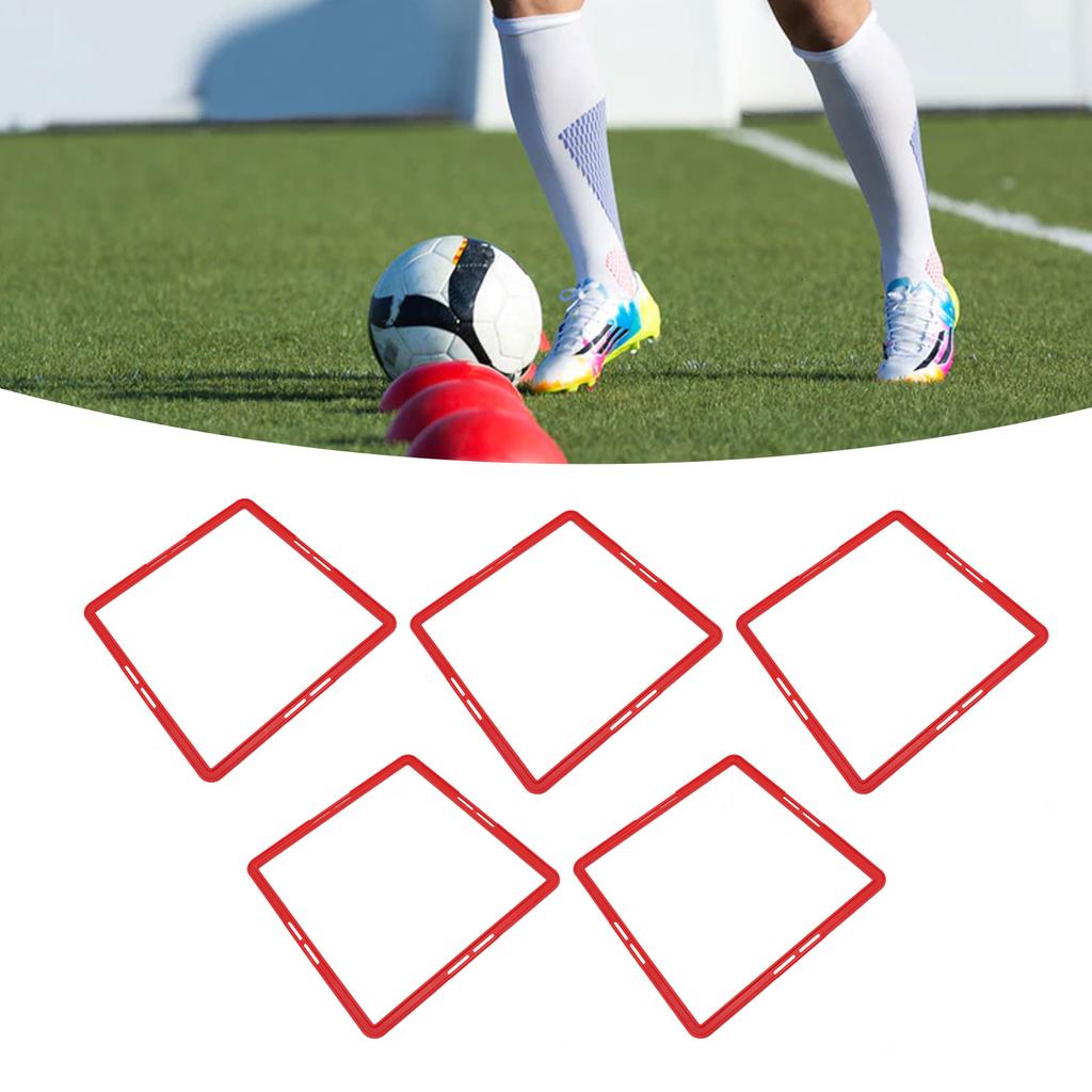 5 Pcs Training Rings Multifunctional Quadrilateral Physical Speed Training Rings for Basket Foot