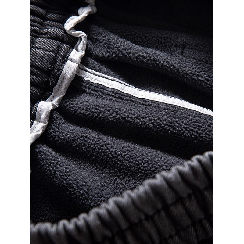Fleece-Lined Men's Jeans 2024 Autumn and Winter New Style, Heavy-Duty Warm Pants, Versatile Loose Straight-Leg Casual Pants