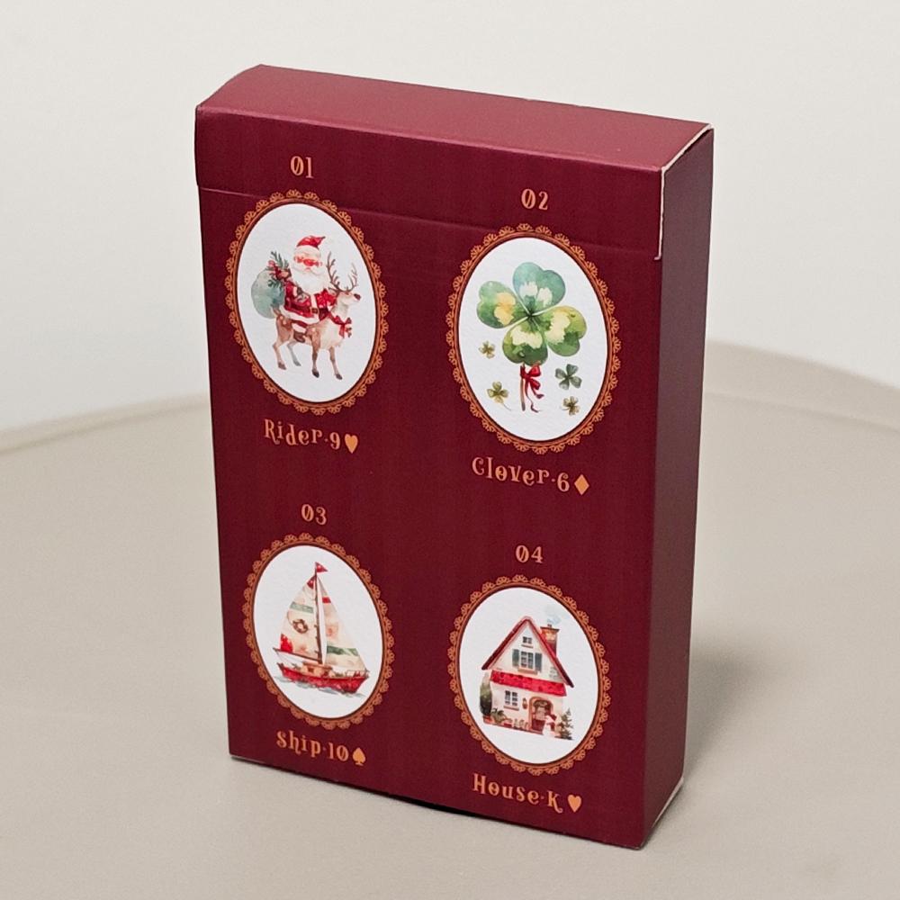 9*6cm Christmas Carol Lenormand Deck 42 Pcs Cute Christmas-themed Lenormand Cards Printed On 350GSM Double-embossed Cardstock