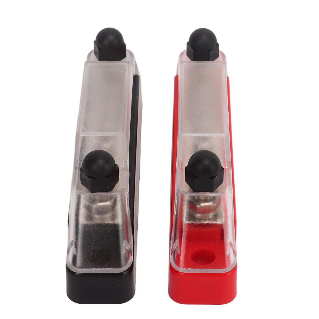 2 Pcs 6 Post Power Distribution Block 12‑48V 150 Amp 2 M6 Terminal Post 6 M4 Wiring Screw Circuit Fuse Block Holder