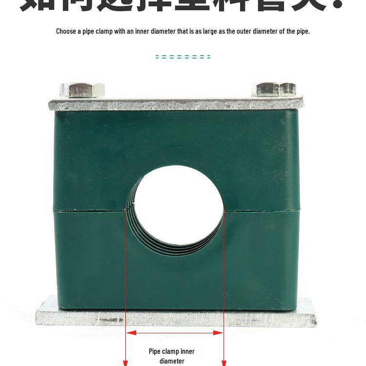 Heavy Duty Hydraulic & Marine Pipe Clamp - Double & Fixed Plastic Clamp