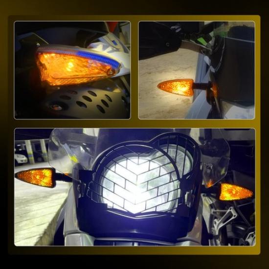 4PCS Turn LED Blinker Signal Light For Amber Indicator BMW Clear Lens Motorcycle