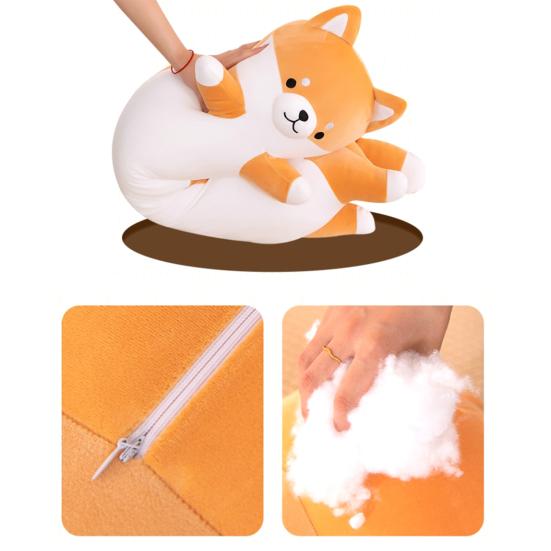 Shiba Inu pes plyšový plyšový polštář plněné zvířátko roztomilý bederní opěrka těla dlouhý proužek polštář domácí