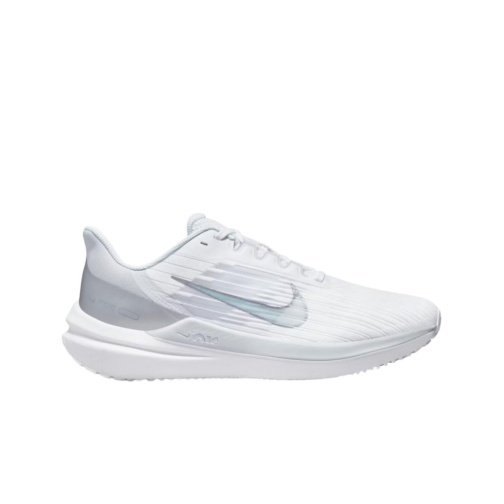 (w) Nike Air Winflo 9 White Metallic Silver