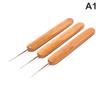 Rofeesional Dreadlock Crochet Bamboo Handle Hook 0.5Mm 0.75Mm 1-Hook 2-Hooks