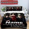 Set copripiumino 3 pezzi (1*Copripiumino + 2*Federe, Senza Nucleo), Set Biancheria da Letto Personalizzato con Nome e Motivo The Vampire Diaries, Regalo Decorazione Camera da Letto