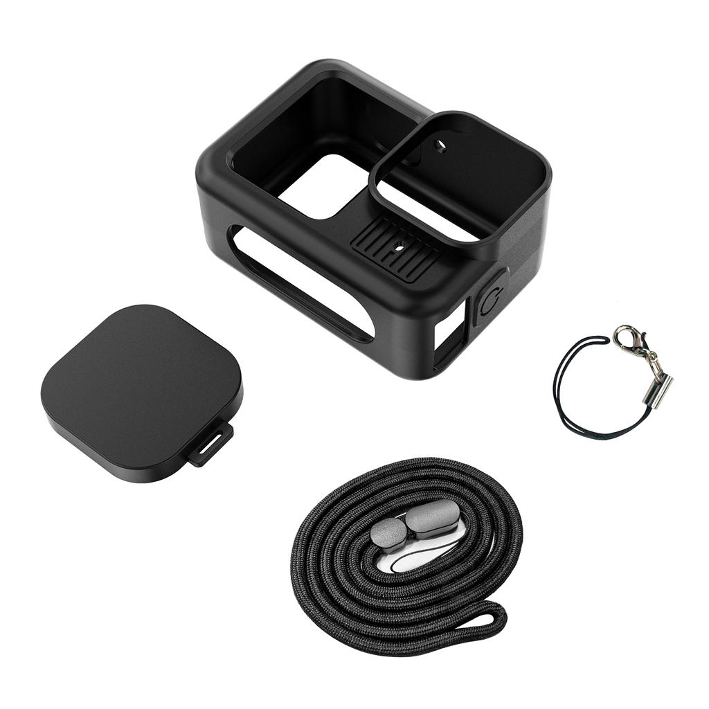 For Gopro Hero 13 Black Case Protective Housing Shell Protector Rubber Silicone + Lens Cap Strap For Go pro 13 Accessories