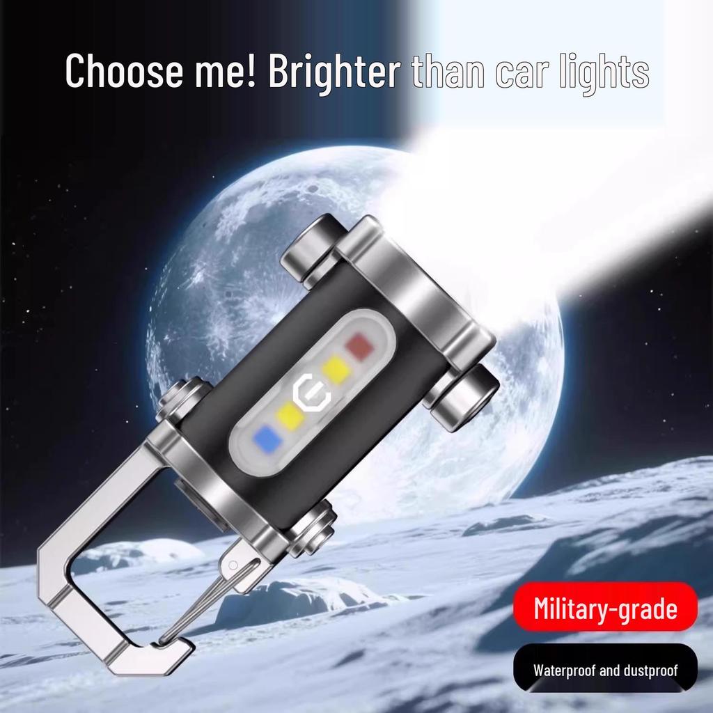 Portable Waterproof Multi-Function Mini Flashlight with Waist Clip: Minimalist Design for Outdoor Survival and Emergency Use