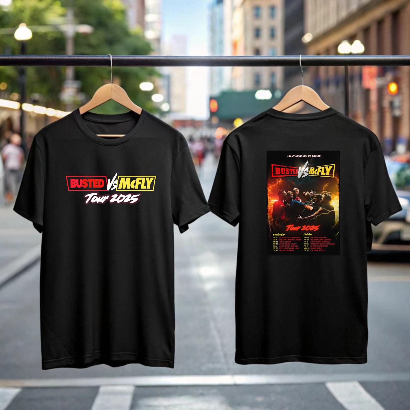 Футболка Busted Vs McFly Concert Front Back, Футболка Busted 2025 Tour, Музыкальная футболка L