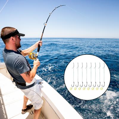 Barbed Hooks Fishing Rig Kit Carbon Steel Barbed Sharp Fishing Hooks Household Fishing Accessories