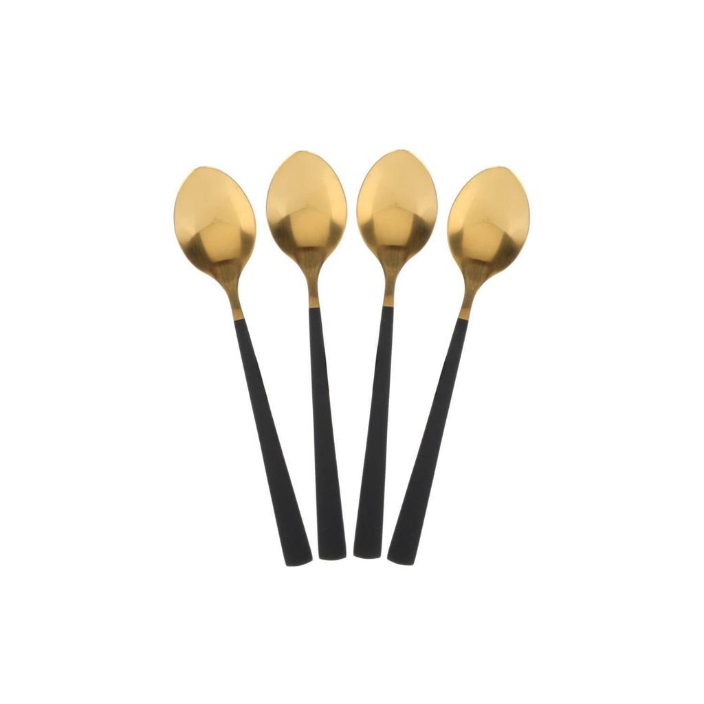 Cerise CUTLERY SET 16 Pcs GOLD AND BLACK Steel