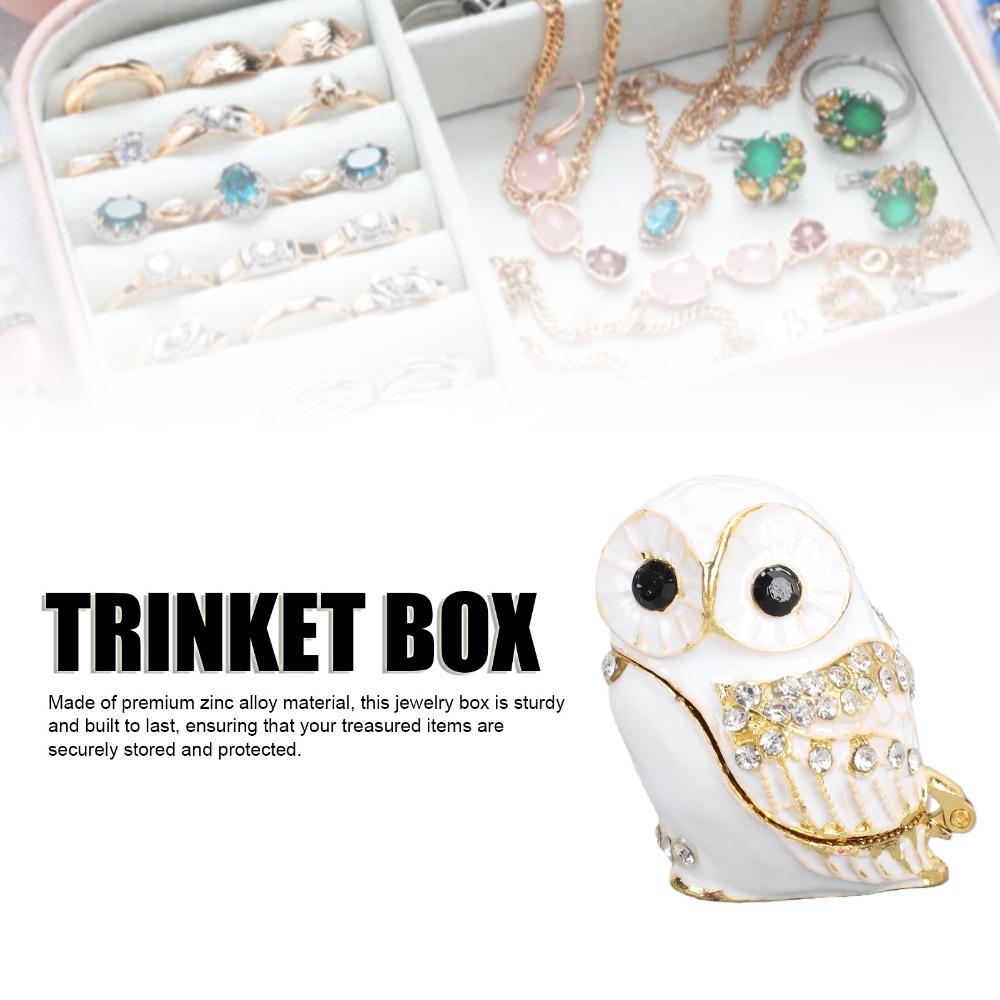 Gift Small Jewelry Box Home Decor Owl Jewelry Holder Exquisite Owl Ornament  Ring Earrings