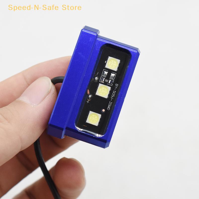 Waterproof Rear Tail Light For Motorcycles, LED Mini License Plate Light With 12V CNC Aluminum Alloy Mounting Bracket
