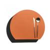 Nordic Double-Sided PU Leather Placemats Waterproof Oil-Resistant Half-Round Heat-Resistant Dining Table Mat Home Restaurant