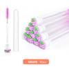 Reusable Eyelash Brushes Tube Spoolies Brushes Mascara Wands Plastic Fiber Nylon Lash Makeup Fruit Brush Tube 10pcs/bag