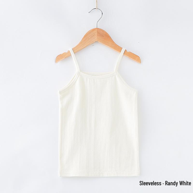 Kids' Summer Lycra Cotton Racerback Tank Top – Breathable Solid Color Base Layer for Boys & Girls