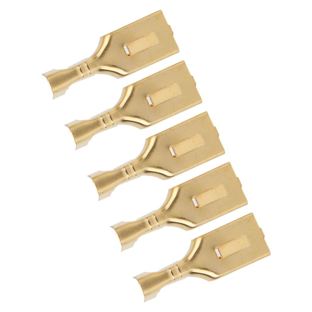 100 Stück Flachstecker Quadratischer Messingstecker Steckverbinder Klemme 7,8 mm