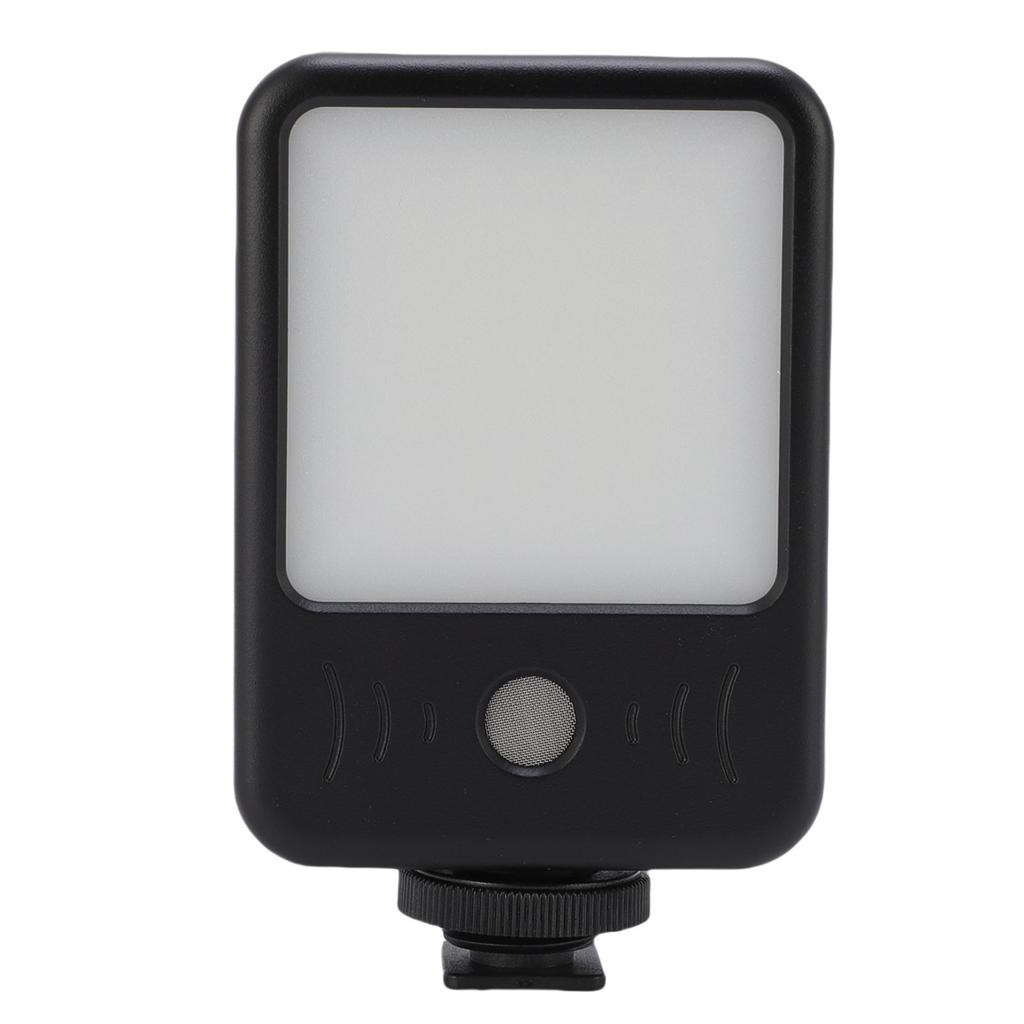 Camera Video Light with Built in Microphone 49 LEDs 6500K Rechargeable Portable Photography Lighting for Vlog Live